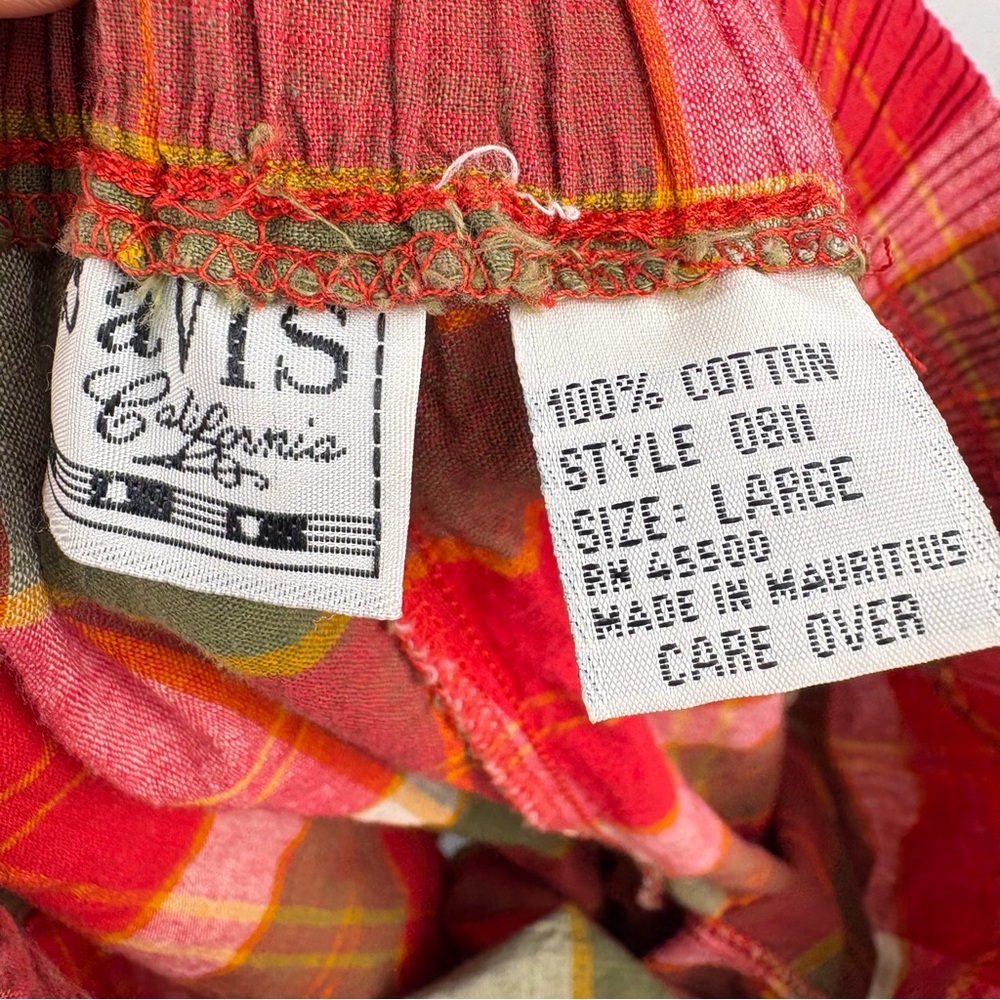 Vintage Vis a Vis Plaid Halter Top and Shorts Set Large Designer - Picture 7 of 11